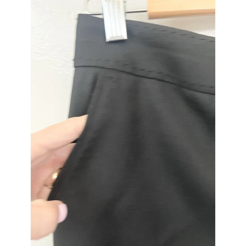 Tory Burch Women's Size 8 Black Wool Blend Straight Leg Dress Pants 34